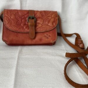 Patricia Nash Embossed Leather Crossbody Bag in Brown